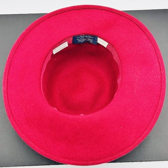 Burberrys\' London Vintage Derby Fedora Hat Sz M Berry Red Wool Felt England
